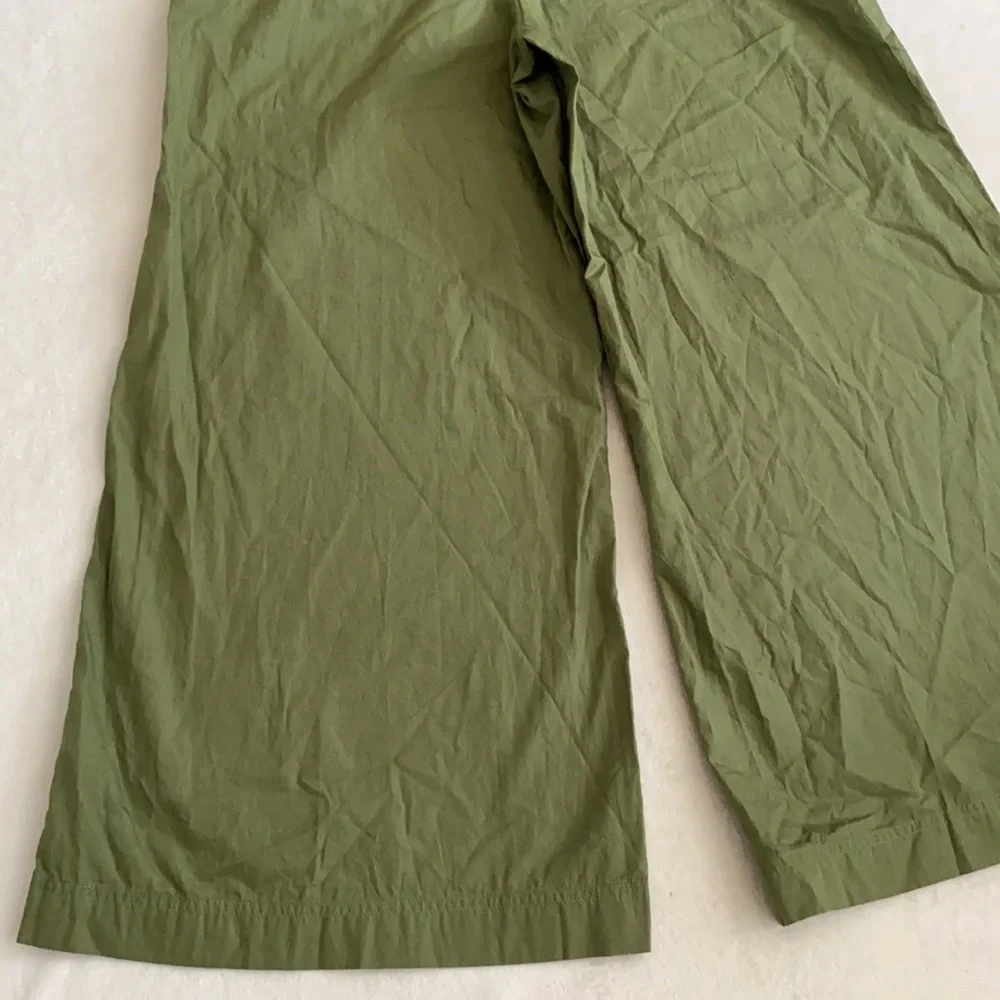 Free People | Menorca High Waist Wide Leg Cropped Pants Forest Glen Green (6) - Picture 13 of 16